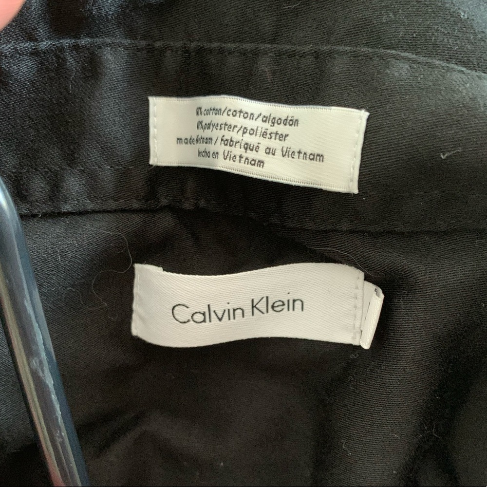 Calvin Klein black button up shirt
